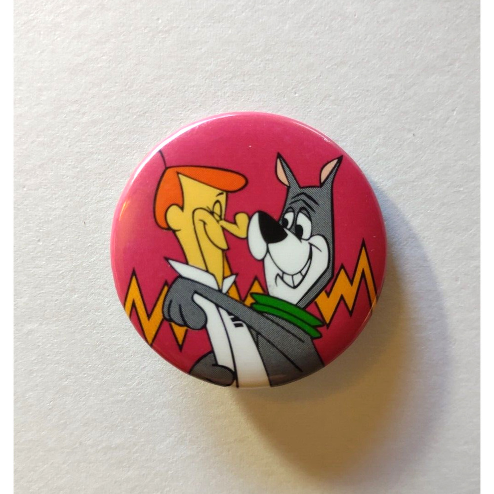 The Jetsons Astro The Dog Nose George Pinback Button Badge 1990 Licensed Pin